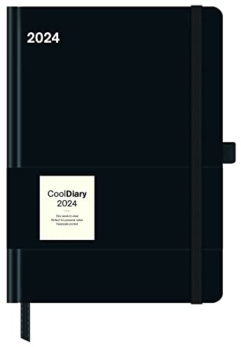 Black 2024 – Diary – Calendario de libro – Calendario de bolsillo – 16 x 22: Cool Diary