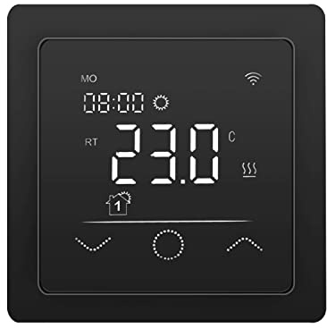 HoWaTech Temperaturregler WLAN Touch 750 schwarz | für elektrische Fußbodenheizung | tuya App