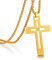 jiamiaoi Kreuz Kette Gold Farben Kette mit Kreuz für Herren Damen Kruzifix Anhänger Halskette Edelstahl 22'' Ketten