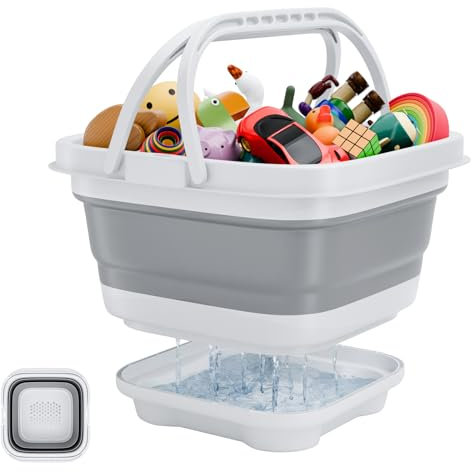 Steipirr Bath Toy Storage Organizer, Foldable Bath Toy Holder for Bathtub