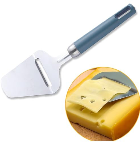 ZEACCT 1 Pezzo Spatola per Formaggio in Acciaio Inossidabile,Taglierina Per Formaggio con Manico, Spalmatore Per Formaggio, Taglierino per Formaggio Piano, per Formaggio Semiduro