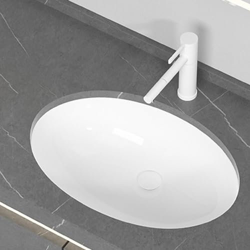 HPTHLY Bathroom Vessel Sink Undercounter Wash Basin Easy To Clean Scratch To Resistant Sink Ceramic Washbasin For Small Apartment Home Hotel Restaurant RV Kitchen Powder Rooms