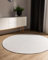 benuta Basic handgewebter Baumwollteppich Ron - Creme 160 cm Rund - Handwebteppich aus 100% Baumwolle - Rund & im Style: Uni, Minimalistisch, Natural Living - Pflegeleicht für Wohnzimmer Schlafzimmer
