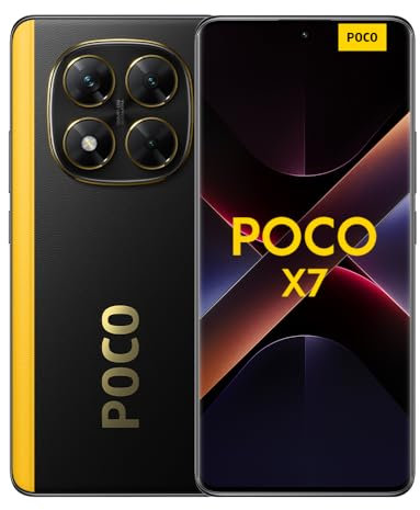 Xiaomi POCO X7 - Smartphone de 12+512GB, Pantalla CrystalRes 1.5K AMOLED Curva, MediaTek Dimensity 7300-Ultra, Cámara Principal de 50 MP con OIS, Carga Turbo de 45W, Negro (Versión ES)