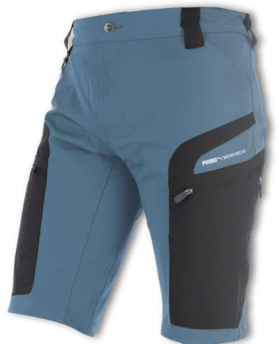 PUMA Workwear Pro-One Adventure – Wanderhose Herren kurz – Shorts mit verstärktem langlebigem Nylon – Outdoor Hosen atmungsaktiv und leicht – Trekkinghose mit 4-Wege Stretch – Sky Blue - M