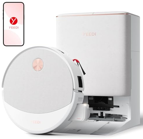 Yeedi M16 Infinity Robot Vacuum & Mop, 30000Pa Blast Suction, Infinity Runtime, Instant Self-Cleaning OZMO Roller Mop, Hot Water Wash & Hot Air Dry Omni Station, ZeroTangle 4.0, AI Obstacle Avoidance