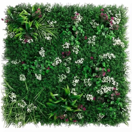 HORO.ES Césped Artificial Decorativo en Panel para Jardín Vertical Interior, Placa Verde para Decoración de Paredes, 100 x 100 cm (Caribe)