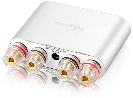 Nobsound NS-10G PRO 100W (50W x 2) Hi-Fi DSP Digital Bluetooth 5.0 Amplifier 2.0 Channel Stereo Power Audio Amp for Home Speakers Upgrade Version (with power supply, Silver)