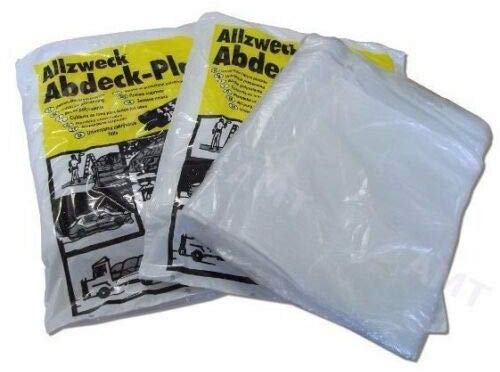 POLYTHENE DUST Sheet Large 4M x 5M Clear Masking FOIL Painting Cover Best Price!