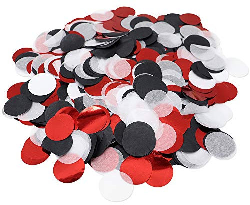 VCOSTORE 50g Konfetti Hochzeit Mehrfarbig, 6000 Stück Konfetti Papier Geburtstag Runde Confetti Streudeko Seidenpapier Partydeko für Versammlungen, Feste und Jubiläen