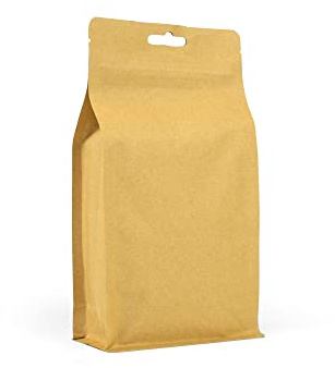 Evergreen 50 bolsas de embalaje de papel kraft de fondo plano con lámina interior, reutilizables, cremallera/sellado al calor, para té, granos de café, nueces, semillas, frutas secas (120 x 220 mm)