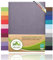 leevitex® Premium Wasserbett & Boxspringbett Spannbettlaken | Spannbetttuch | 180-200x220 | 97% Mako-Jersey-Baumwolle | 3% Elastan | Platin Grau | 195 g/m²