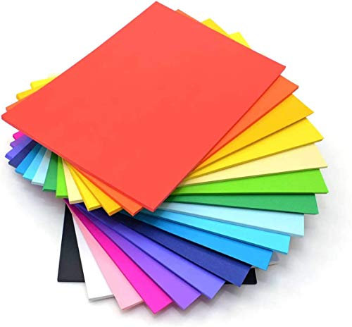 60 Blatt Farbpapier DIN A4 230g / m² I für Handwerk und Design I Stabile Handwerkskunst aus Kreativkarton Fotokarton I 12 verschiedene Farben DIY farbiges Baupapier