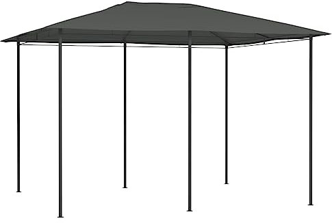 vidaXL Belvédère Tonnelle de Terrasse Chapiteau de Jardin Pavillon de Patio Tente de Réception d'Extérieur 3x4x2,6 m Anthracite 160 g/m²