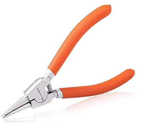 SPEEDWOX - Pinze per anelli di sicurezza, diametro della punta 1,25 mm, per anelli di fissaggio pesanti, pinze dritte per rimozione anelli