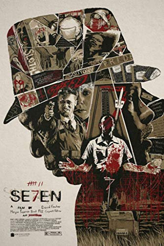 Poster Affiche Affiche de Film/Seven/Fincher/Spacey/Pitt/Freeman