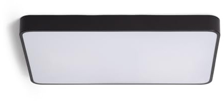 Plafón LED Rectangular 600x400 mm 40W Negro | CCT Seleccionable 2700K–6500K | Diseño Moderno en Metal | Instalación en Superficie | Uso Interior IP20 | Ideal para Salón, Cocina o Recibidor | LEDKIA