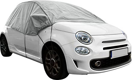 Z4L Autoabdeckung Halbgarage für Winter Sommer Herbst Scheibenabdeckung SM geeignet für FIAT 500 Bj. ab 2008 ab 2015