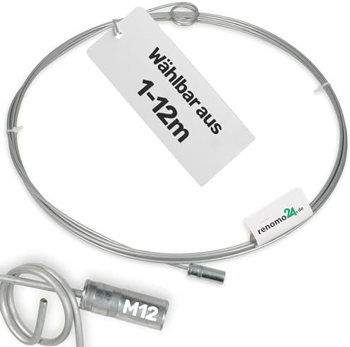 Renomo24 3m Flexstange Schubstange für Heizkesselbürste Kaminbesen Schornsteinbesen M12