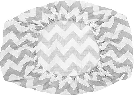 ibasenice Wickelunterlage für Neugeborene Waschbar Abnehmbar Weiche Baumwolle Grau