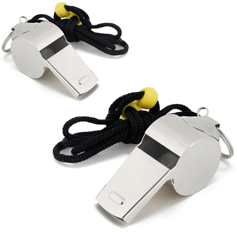 Fischietto in Acciaio Inossidabile, con Cordino in Nylon
