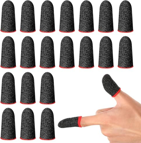 10 Paio Mobile Game Finger Sleeve Touch Screen Thumb Sleeve, Finger Sleeves Gaming Pro, Guanti Traspiranti per Touch Screen, Anti-Sudore, Antiscivolo Compatibili con Tutti I Touchscreen