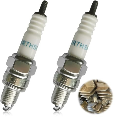 YUPZAR 2 Pezzi Candele di Accensione Universali,Adatte per Scooter,Moto e Ciclomotori,Basso Consumo Energetico,Basso conTenuto di Carbonio,Durevoli