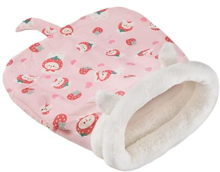 Sleeping Cat Bag, Easy Clean Kitten Sack, Pet Sleeping Pouch with Heat Retention, Textile Soft Cat Nest with Snug Support, Enclosed Pet Bed, Small Animal Resting Place for Living Room Garage