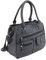 irisaa Handtasche Damen Umhängetasche Medium Schultertasche praktische Henkeltasche mit vielen Fächern Hobo Taschen Vintage Look mit Reißverschluss, Damen Tasche:Schwarz