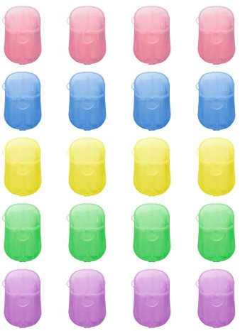 DF DUALFERV Paper Hand Soap Sheets, Travel Hand Soap 20 Pack (400 Sheets)