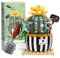 MEIEST Mini Bulbous Cactus Bonsai Building Blocks Set,Decoration Home,Artificial Flowers Bouquet Plant Construction Building Bricks Toy for Kids Adult (Cactus-2)