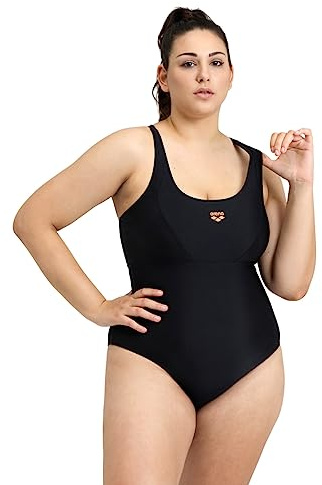 ARENA Feel Women's Solid Control PRO Back Plus Swimsuit Costume da Bagno, Nero, 54 Donna