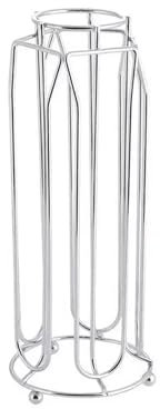 Avilia Porta Capsule Rotondo Sopramobile - Organizer da Mobile per Cialde, per 30 Capsule Nespresso, in Metallo, 12.3x25cm, Argento