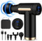 AQXONG Mini pistola per Massaggio Muscolare, Pistola da Massaggio Ultra Silenziosa 45DB, 6 Velocità, 4 Testine Massaggianti, Display LCD, Massaggiatore Portatile per Alleviare i Dolori Muscolari