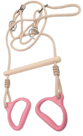 TABSIRAH Swing Set Trapeze Bars,Trapeze Climbing Bar Assembly | Ergonomic Sensory Rings Game for Children Kids Adults Indoor Playtime Backyard Outdoor