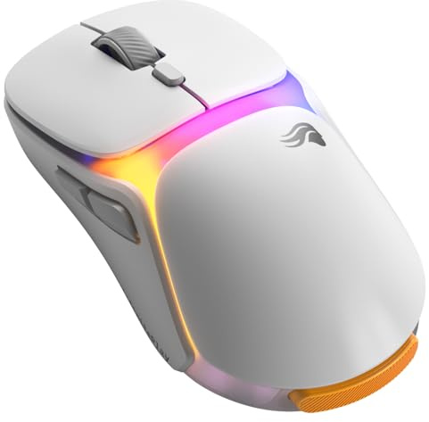 GLORIOUS Gaming Model O3 Wireless Gaming Mouse - InfinitePlay Swappable Battery System, 8k Polling, 130M Click Optical Switches, Ultralight 66g, 30K DPI Optical Sensor, RGB - White