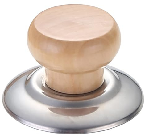 Tirador de tapa de cacerola – Botón de madera multifuncional | Reemplazo de mango para olla tapa, accesorio de cocina antideslizante para casa, cocina, restaurante, cocina segura