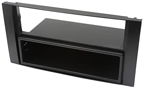 Audioproject A119 - Autoradio Radioblende Doppel-DIN mit Fach kompatibel für Ford C-Max Focus Fiesta Fusion S-Max C-Max Kuga - Einbaurahmen für 1-Din Radio schwarz