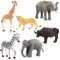 Terra by Battat – Wild Life Set – Realistic Plastic Animal Toy Figures with Elephant Toys for Kids 3+ (6 Pc)