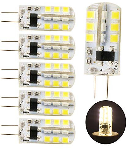 5 pezzi Lampadina 3W AC 220V G4 a LED Lampadina a luce Bianco caldo 3000K 20W-30W alogena equivalente Non dimmerabile