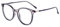 Firmoo Blaulicht Brille Entspiegelt ohne Sehstärke Damen, Herren Computerbrille Anti Augenmüdigkeit, Runde Blaufilter Gläser UV Schutzbrille für Bildschirme, Lila