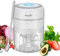 BlumWay Mini Onion Slicer, 250 ml Mini Garlic Chopper Vegetable Chopper Electric Chopper with 3 Sharp Blades for Garlic Vegetables Fruit Meat Multi-Chopper, White
