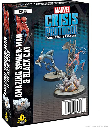 Atomic Mass Games , Amazing Spider-Man and Black-Cat: Marvel Crisis Protocol Minatures Game , Tabletop Minatures Game , Age 14+ , 2 Players , 45 Minutes Playing Time