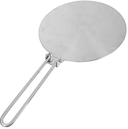 SOLUSTRE 20cm Induction Cooker Heat Conduction Plate Easy to Use Safe Stainless Steel Heat Converter Disk