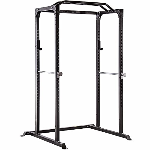 GYM MASTER GM1 Power Rack Squat Cage for Home Weight Lifting Training with Optional Dual Pulley Cable System - Power Rack Only