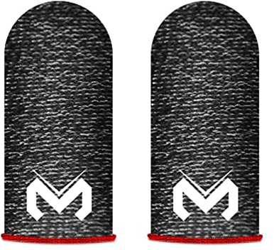 ulafbwur 1 paire de gants de doigts pour écran tactile MEMO respirants, sensibles, résistants à la sueur, fausse fibre d'argent pour jeux mobiles PUBG