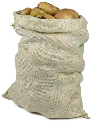 PRObag - Hessian Sacks - PREMIUM GRADE - Jute, Burlap Sacks for Potatoes Vegetables Fruit - Potato Sacks Extra Strong (5, 60x100cm) POTATOES NOT INCLUDED