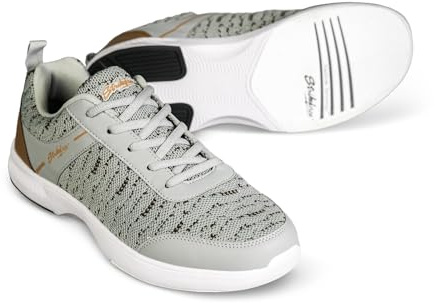 KR Strikeforce Men's Flyer Mesh Bowling Shoe Grey/Tan (US Footwear Size System, Adult, Men, Numeric, Medium, 13)