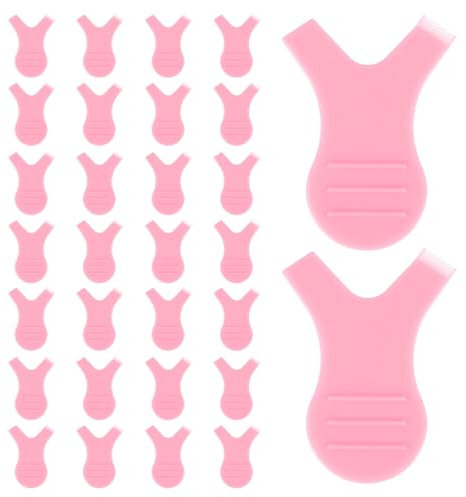 Bewudy 30 Pcs Y Lash Lift Tool, Y Shape Lash Combs Eyelash Brush, Eyelash Perming Brush Best Lash Lift and Tint Kit, Eyelash Lift Brush for Eyelash Extension Makeup Tool(Pink)