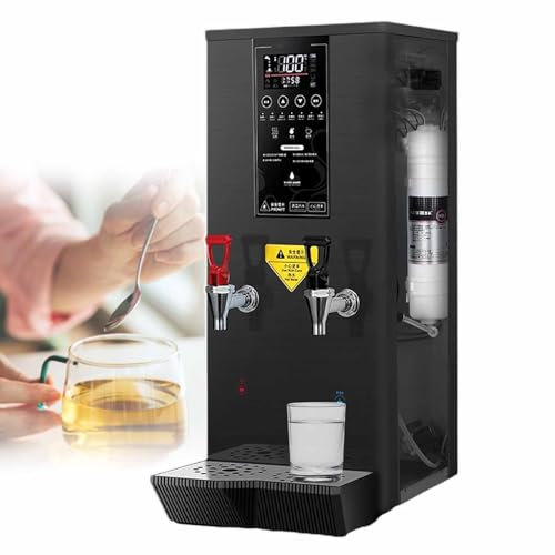 pealiritansemen Dispensador Automático De Agua Caliente Comercial, Máquina De Agua Hirviendo De Acero Inoxidable, Calentamiento por Pasos, Ebullición Rápida, Control De Temperatura Digital,Black
